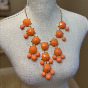 NWT! Elegant Creamsicle Orange Statement Necklace